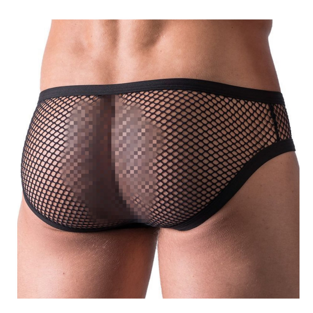 New Design Male Sexy Lingerie Men See-through Mesh Panties Translucent Sheer Thongs